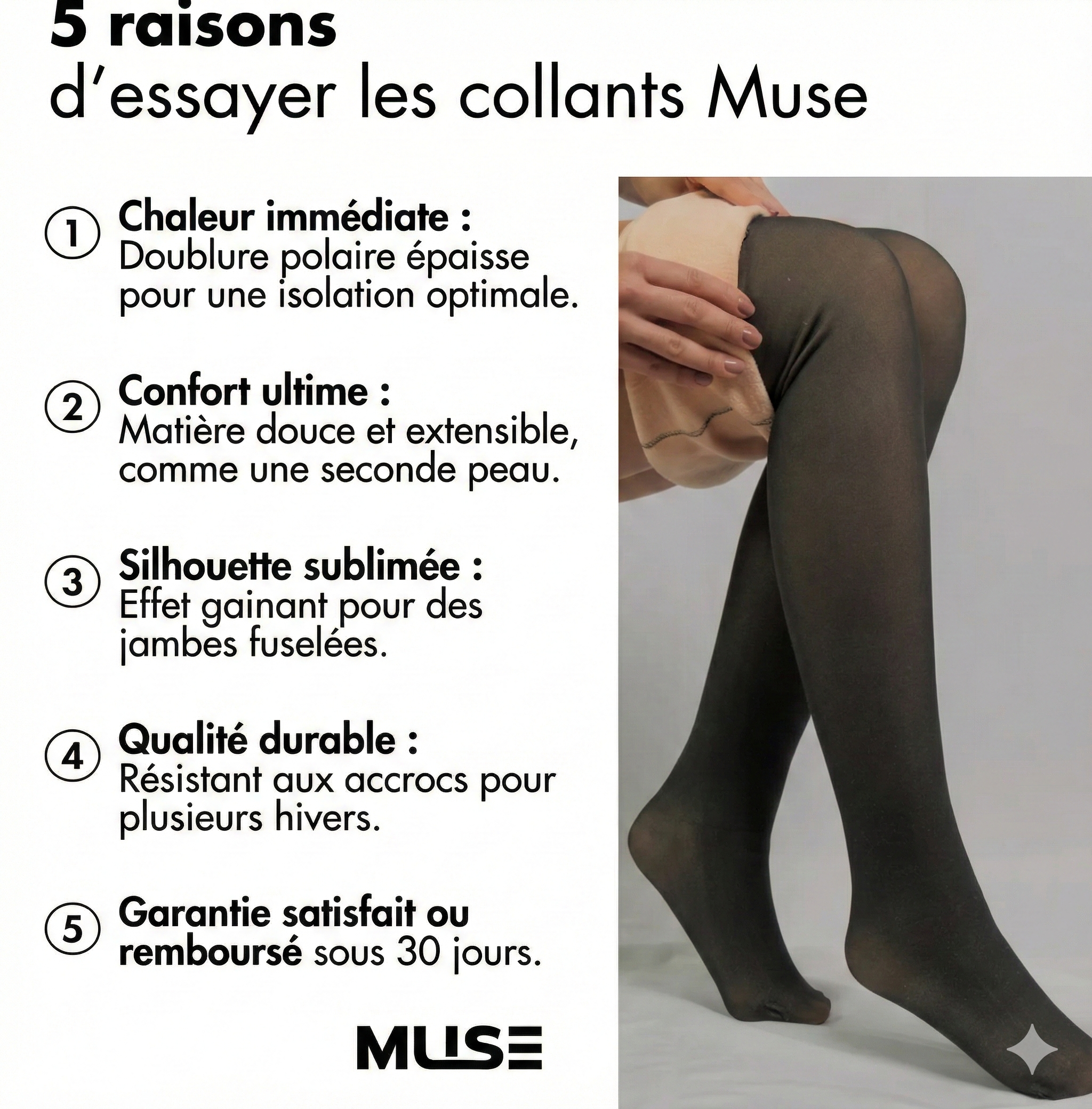 Collant Polaire Transparent - Muse™