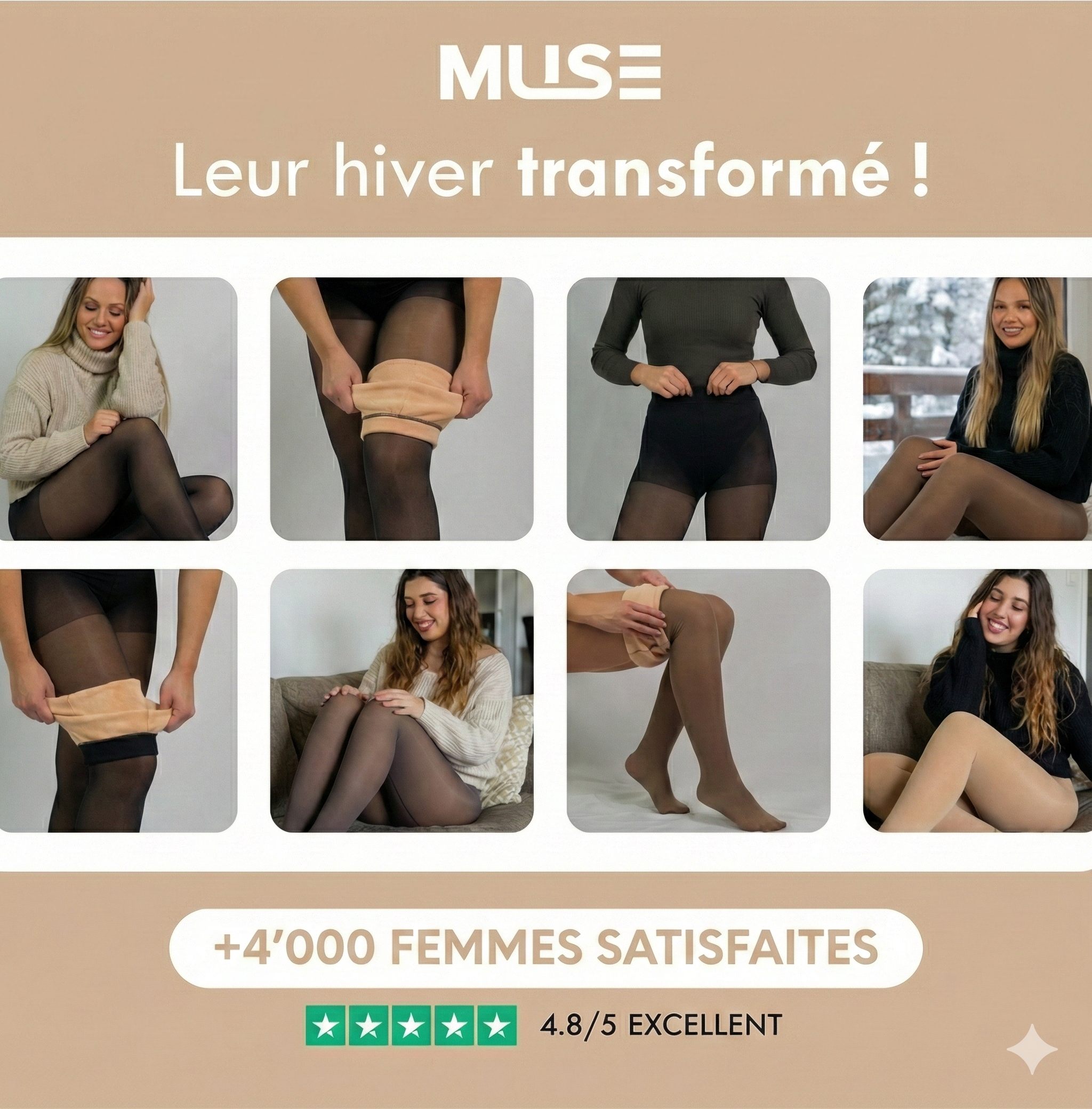 Collant Polaire Transparent - Muse™